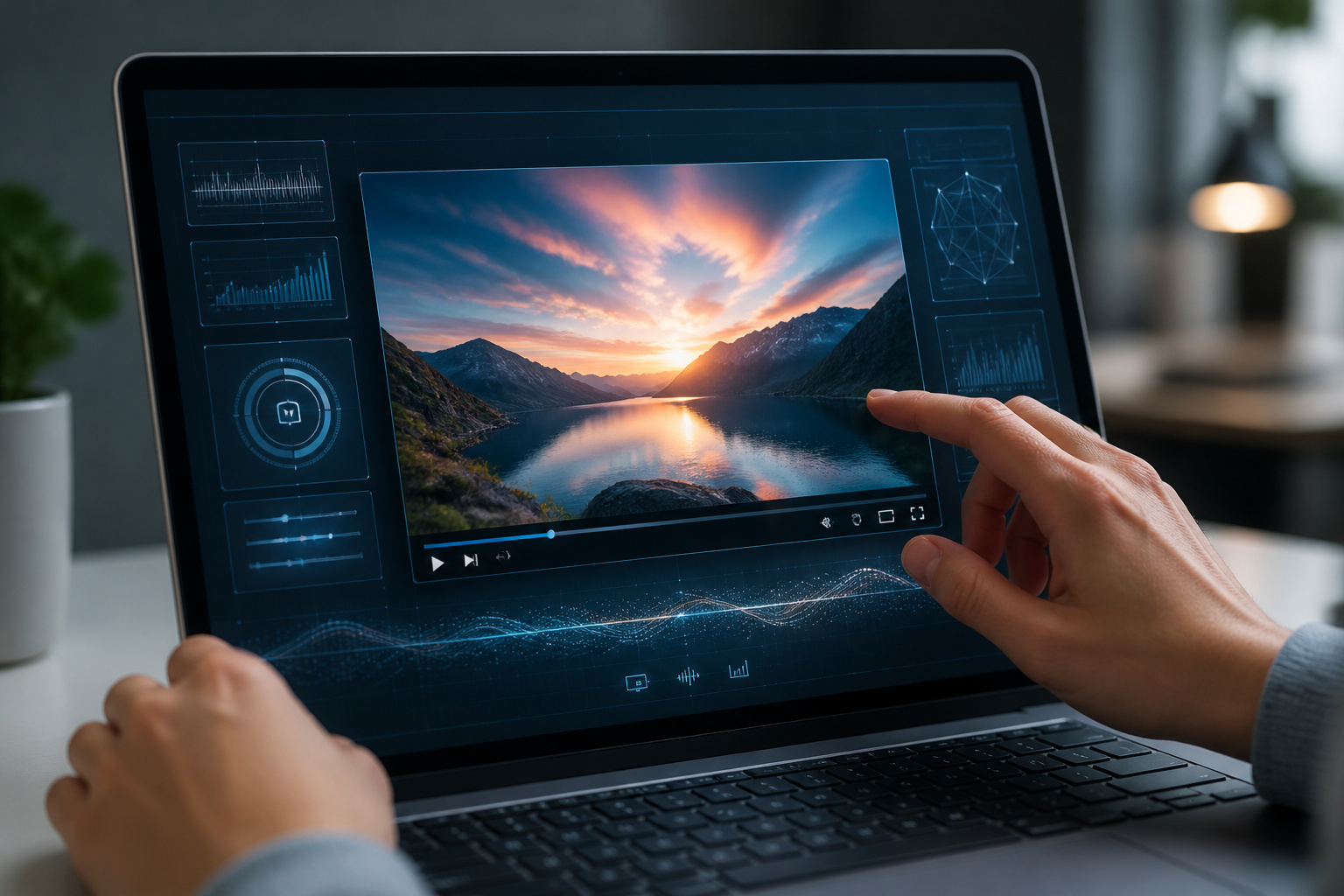 Interaction avec une video sur un ecran moderne