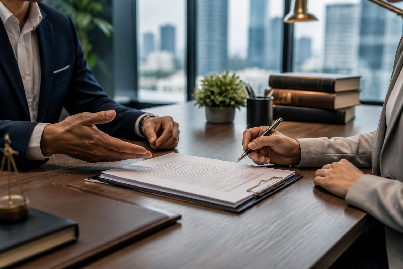 Accord professionnel dans un bureau moderne
