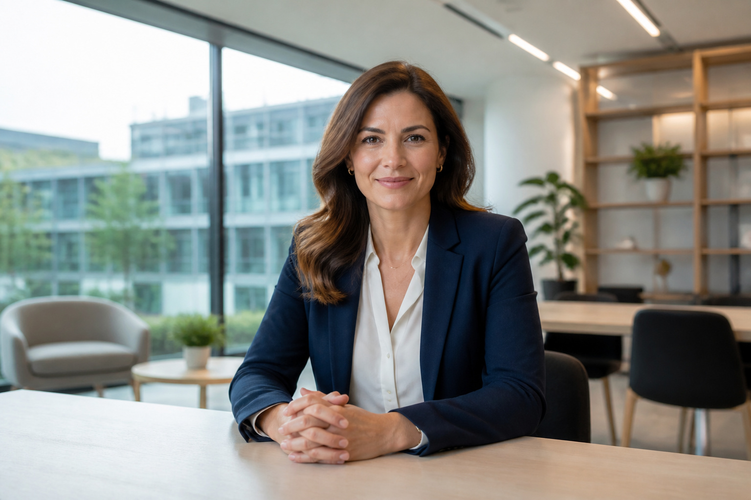 Professionnelle confiante au bureau