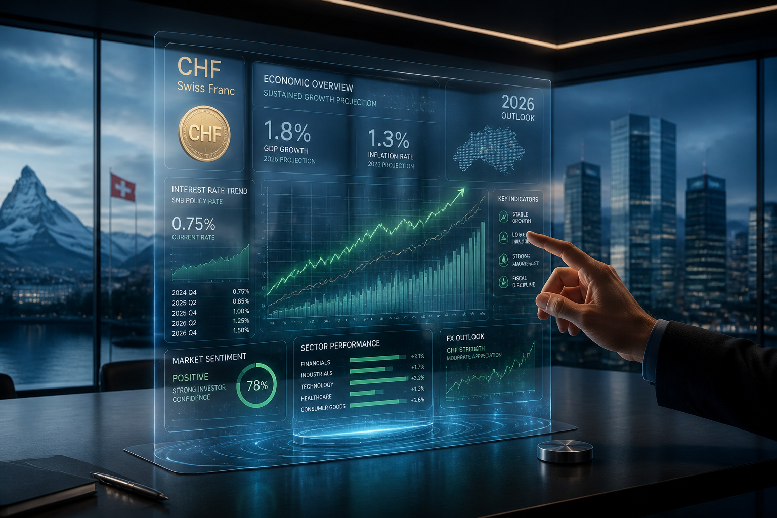 Analyse financiere holographique du chf