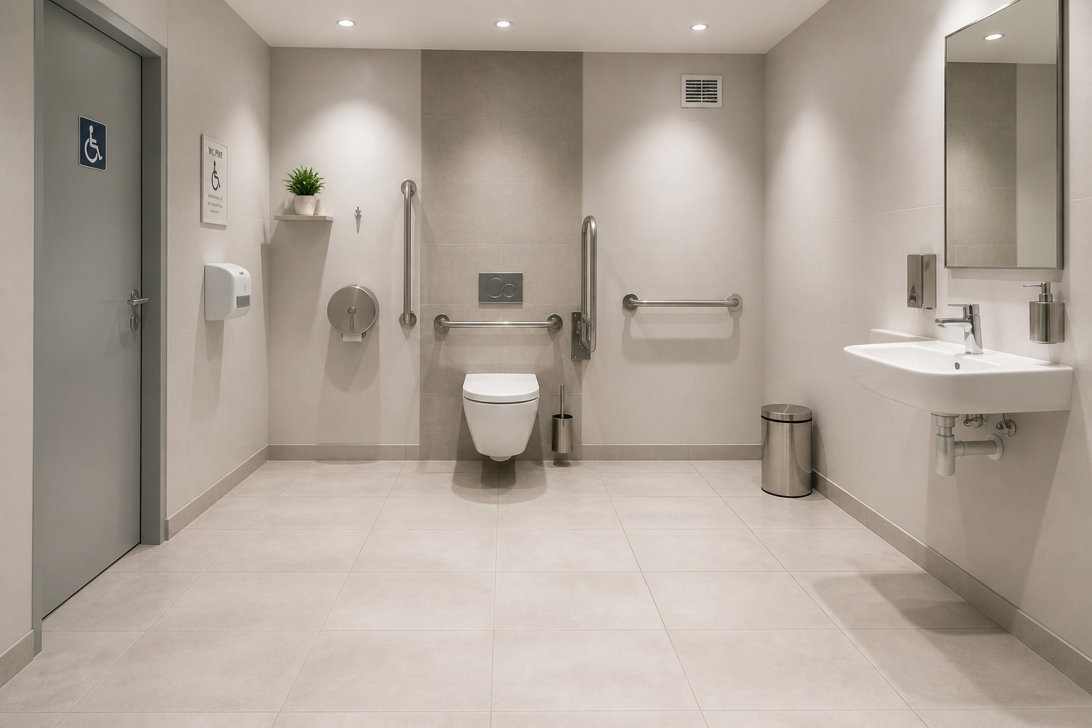 Toilettes publiques accessibles et modernes