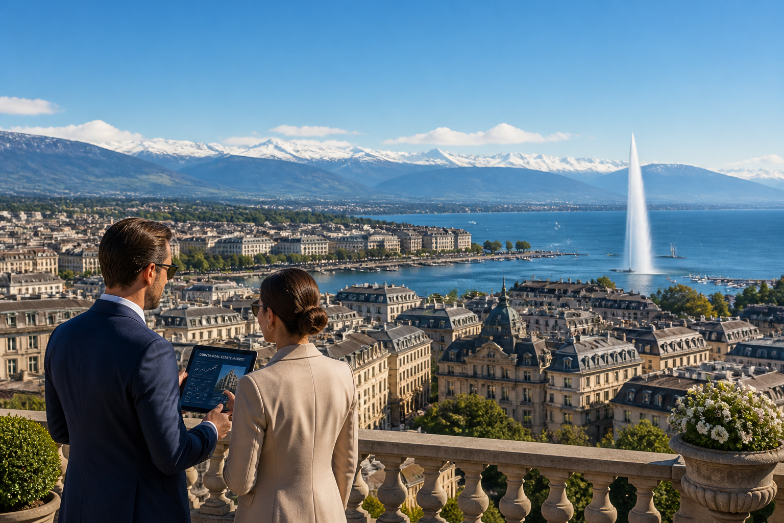 Vue panoramique de geneve investissement immobilier