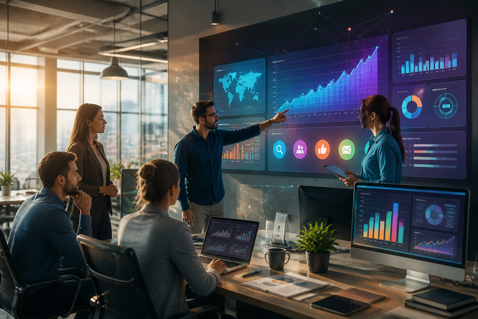 Equipe dexperts en marketing numerique