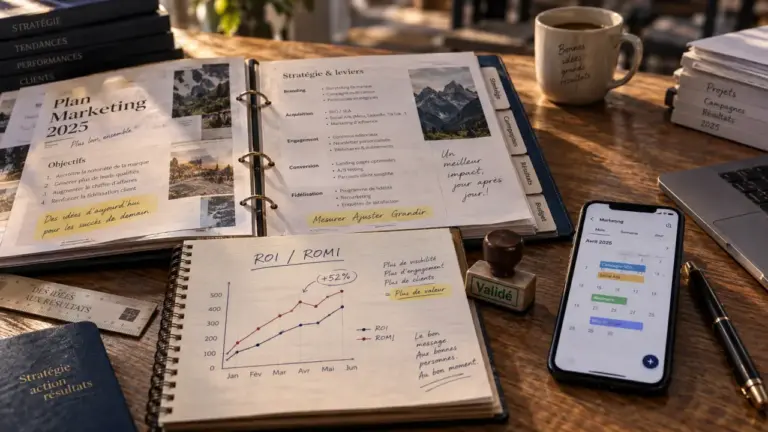 Plan marketing : les 5 étapes qui transforment une intention en budget défendable en CA